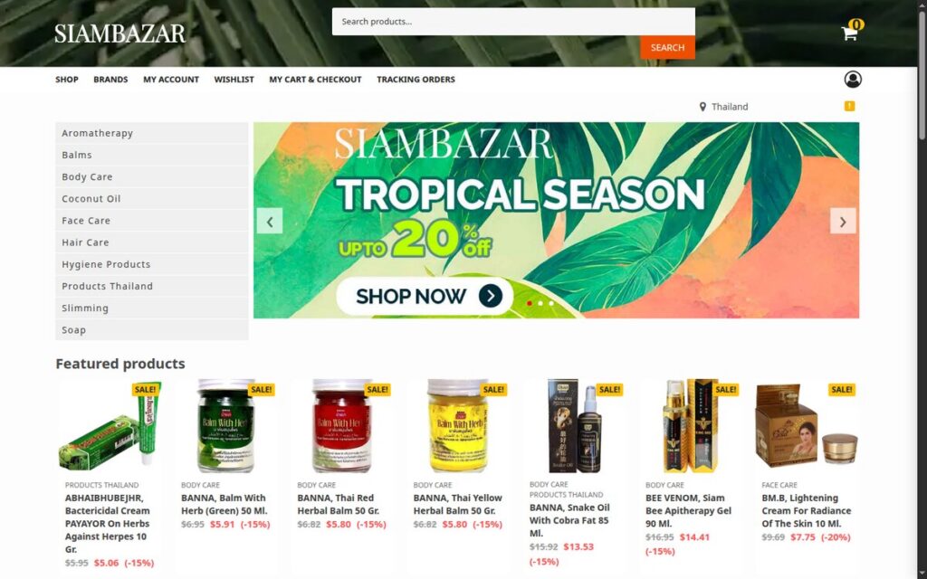 Интернет-магазин siambazar.com